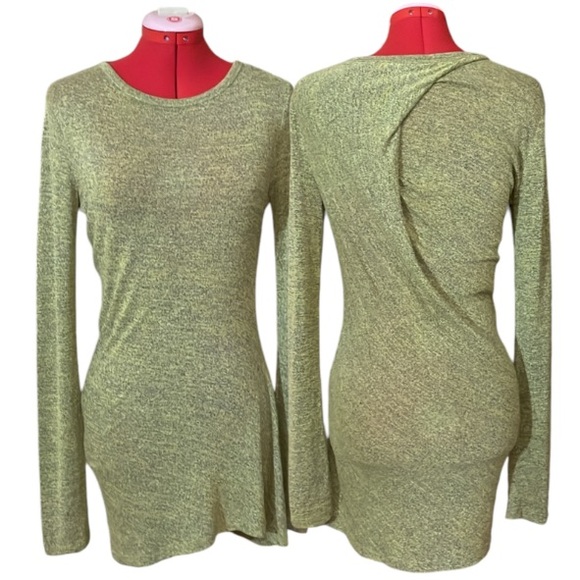 T Alexander Wang Marled Drape Back Mini Dress Tunic Size Small - Picture 1 of 16